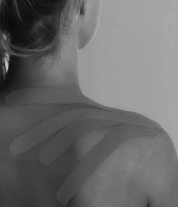 Kinesio- Taping shoulder and neck, Posture, Slouching, Neck hump, Sore back from office work
