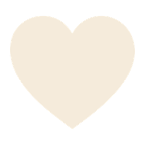 Ein beige Herz auf schwarzem Hintergrund.