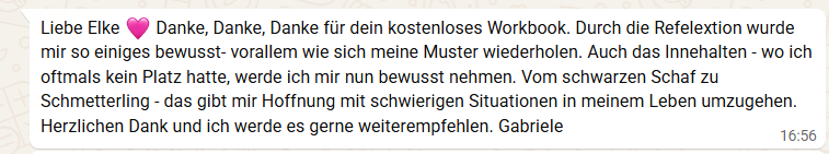 Kundenfeedback Elke Kieber, Rezession für Coaching
