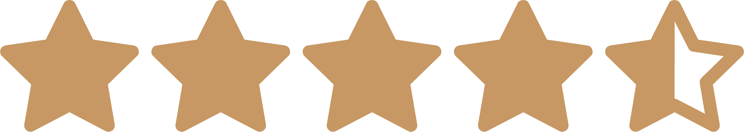 estrellas doradas en línea, una de ellas inclinada