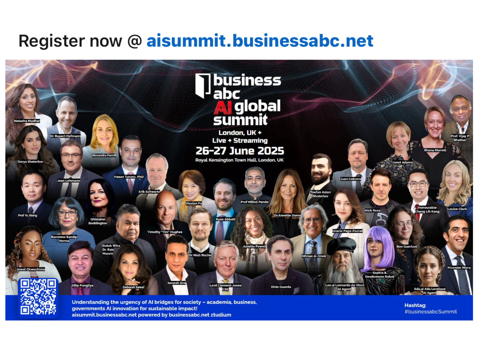Louize Clark named speaker at the Business ABC AI Global Summit, June 2025 — panel on AI, wellbeing, reskilling and accessibility
