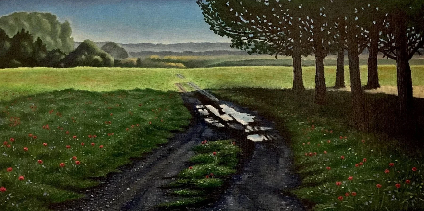 Spring Poppy Field   10" x 20"  $800
