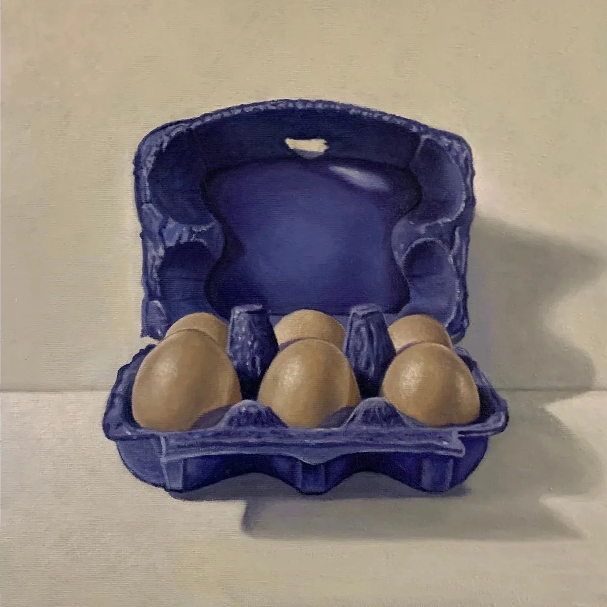 Blue carton with eggs   12" x 12"  $650