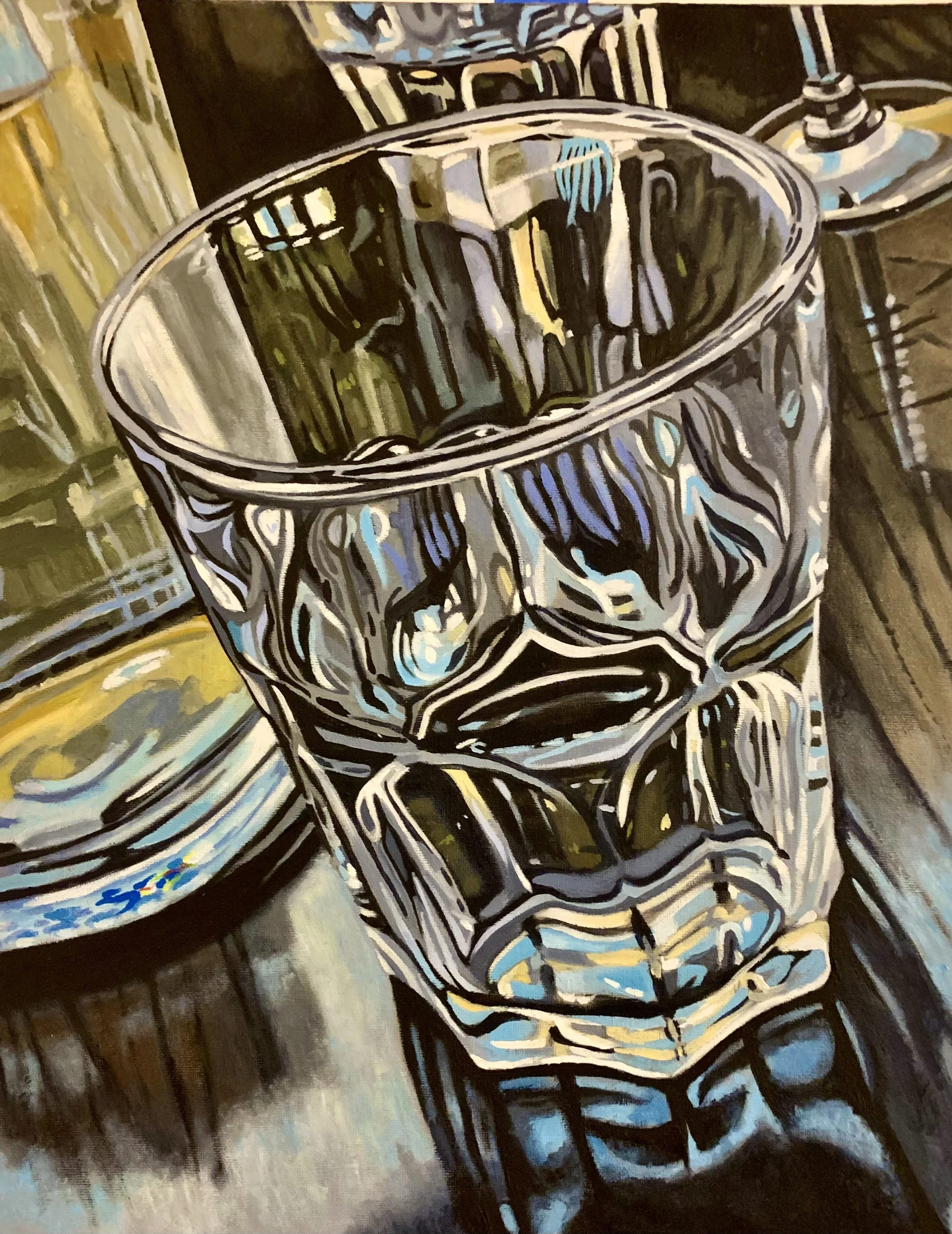 Water glass  14" x 18”  $800
