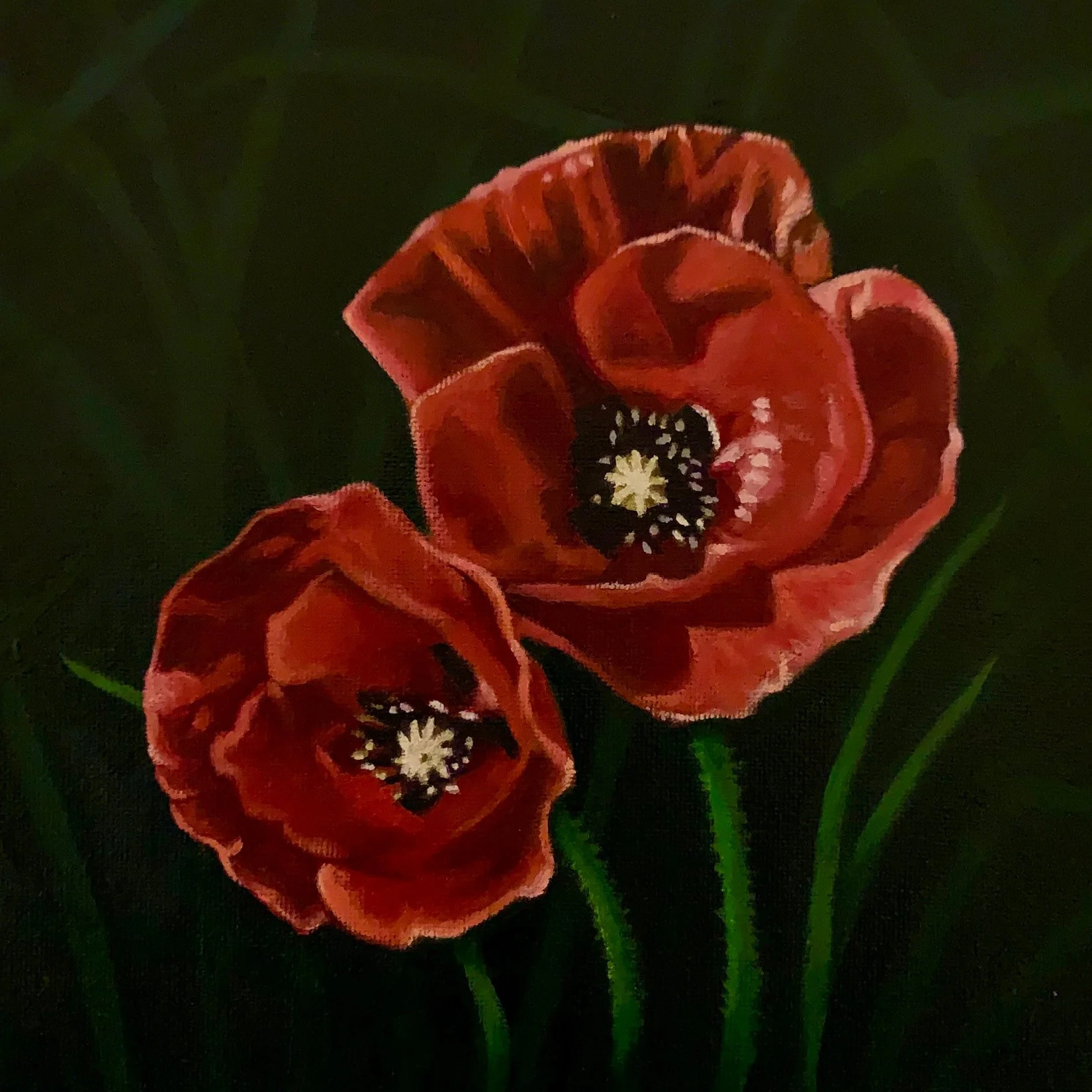 Poppy#2   8" x 8"   $425