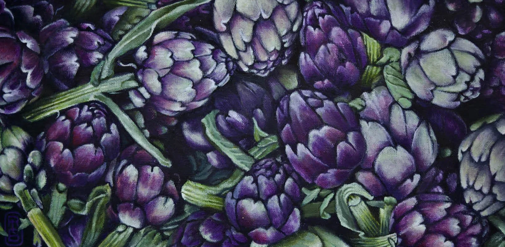 Market Artichokes  6” x 12”  $600  