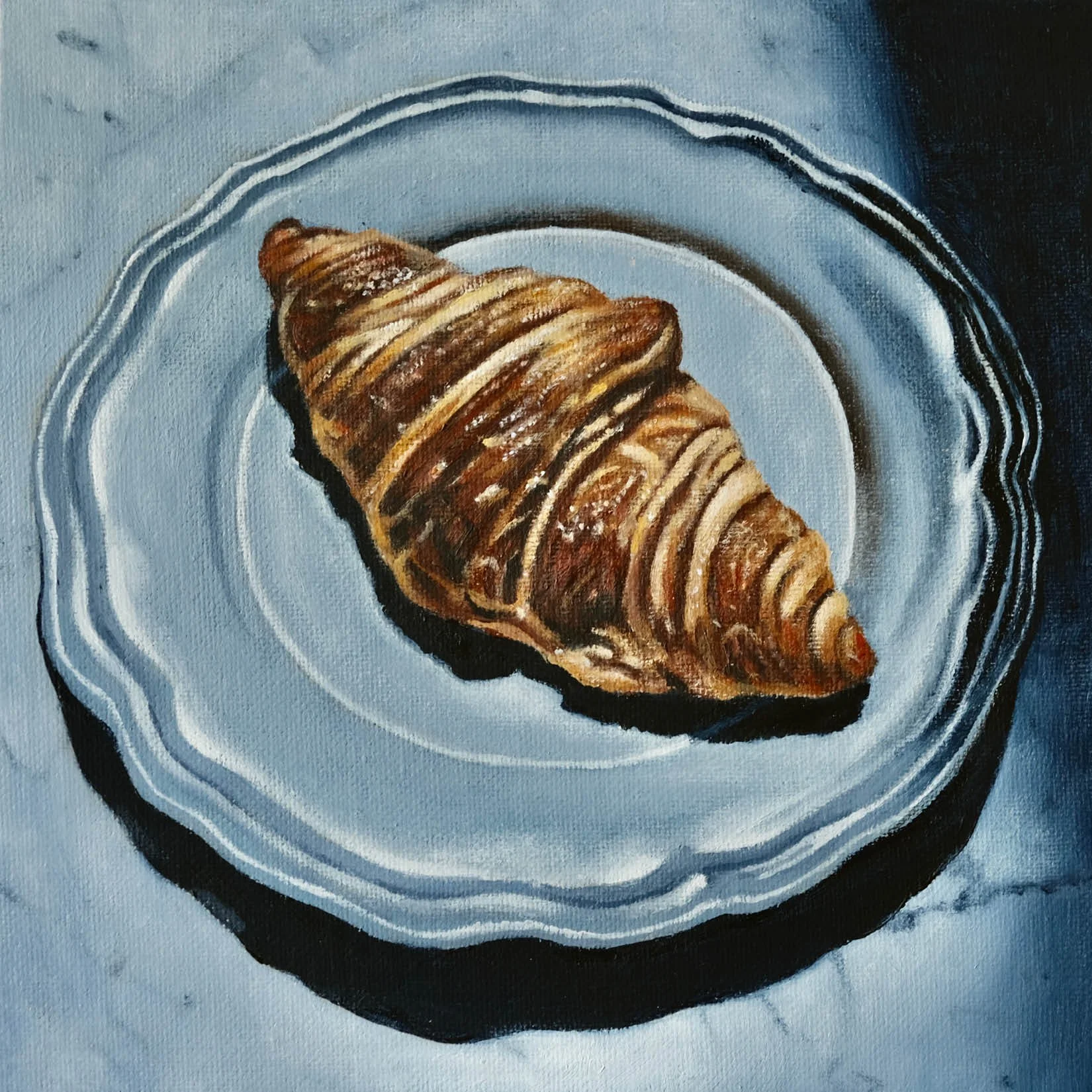 Hommage au Croissant 8” x 8”  $475 (FRAMED) 
