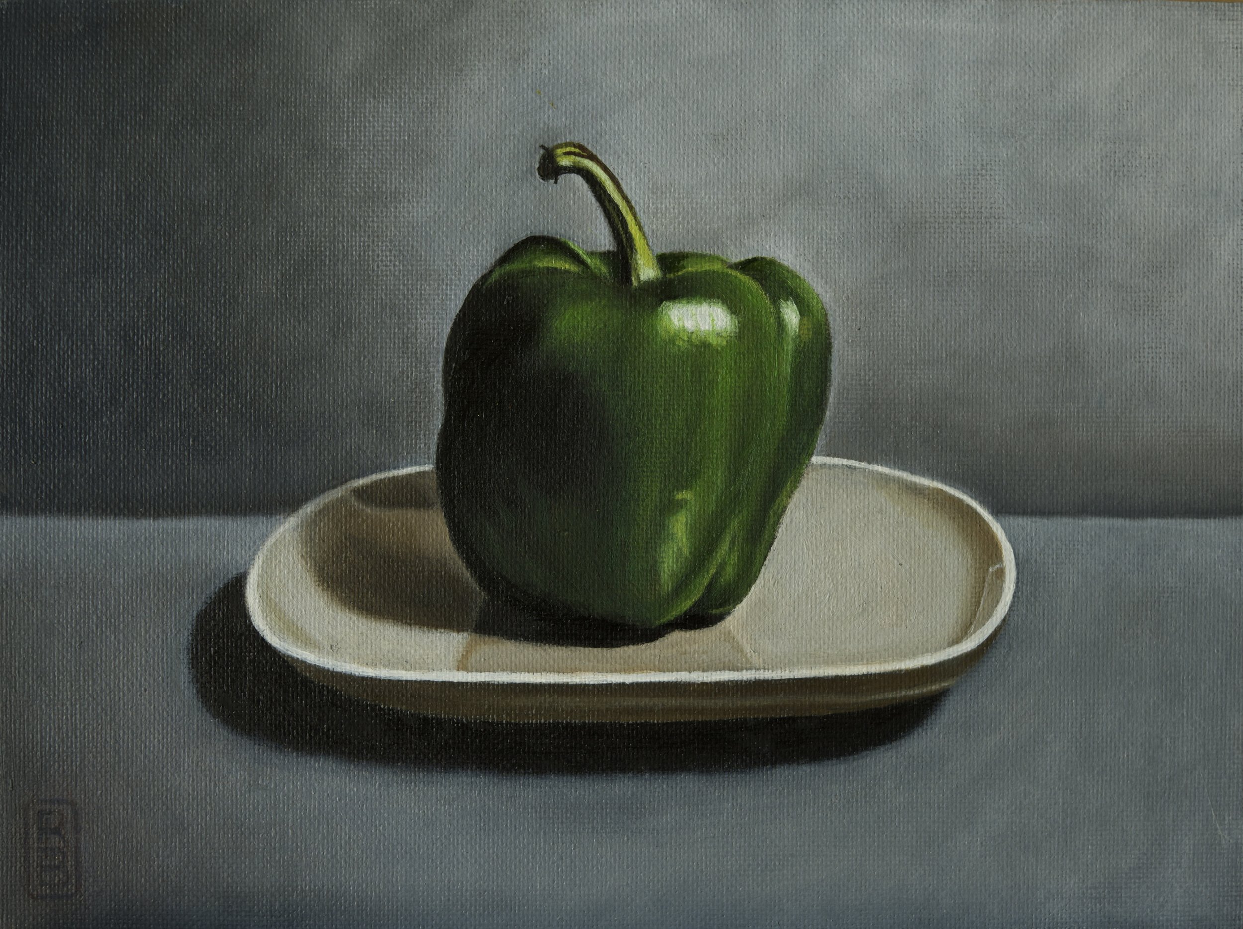 Poivre sur une assiette


7” x 9.5”  $500  (framed)
