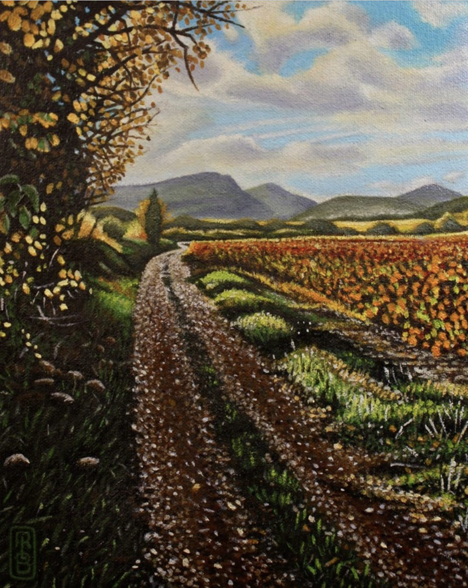 Towards Arboras, France  9” x 7”  $500

