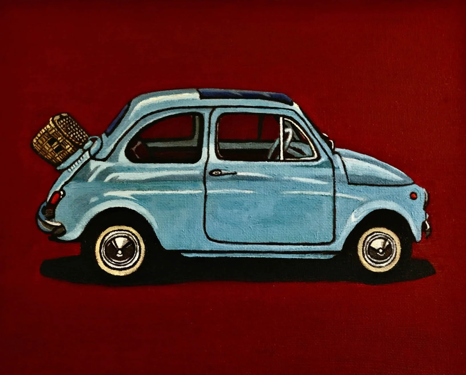 Classic Fiat 500  8” x 10”  $475