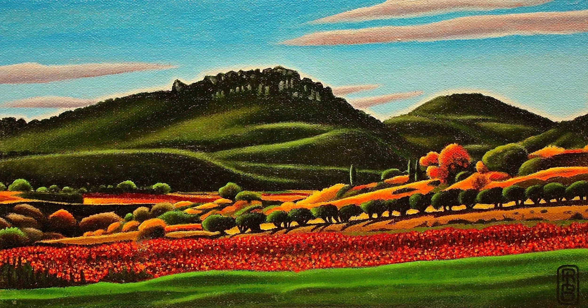 Cevennes near Montperoux, France  11” x 6”  $475