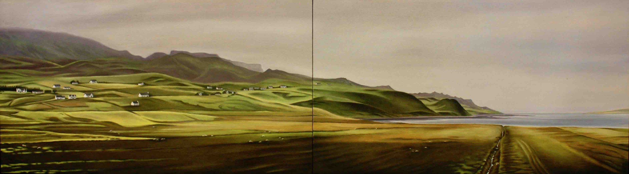 Staffin (diptych)  54" X 15"  $3850 (framed)   