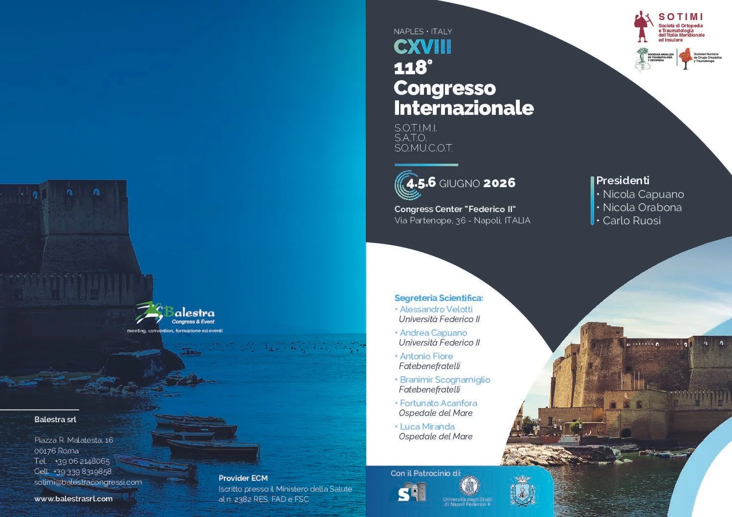 118° Congresso Internazionale 2026 S.O.T.I.M.I. – S.A.T.O. – SO.MU.C.O.T