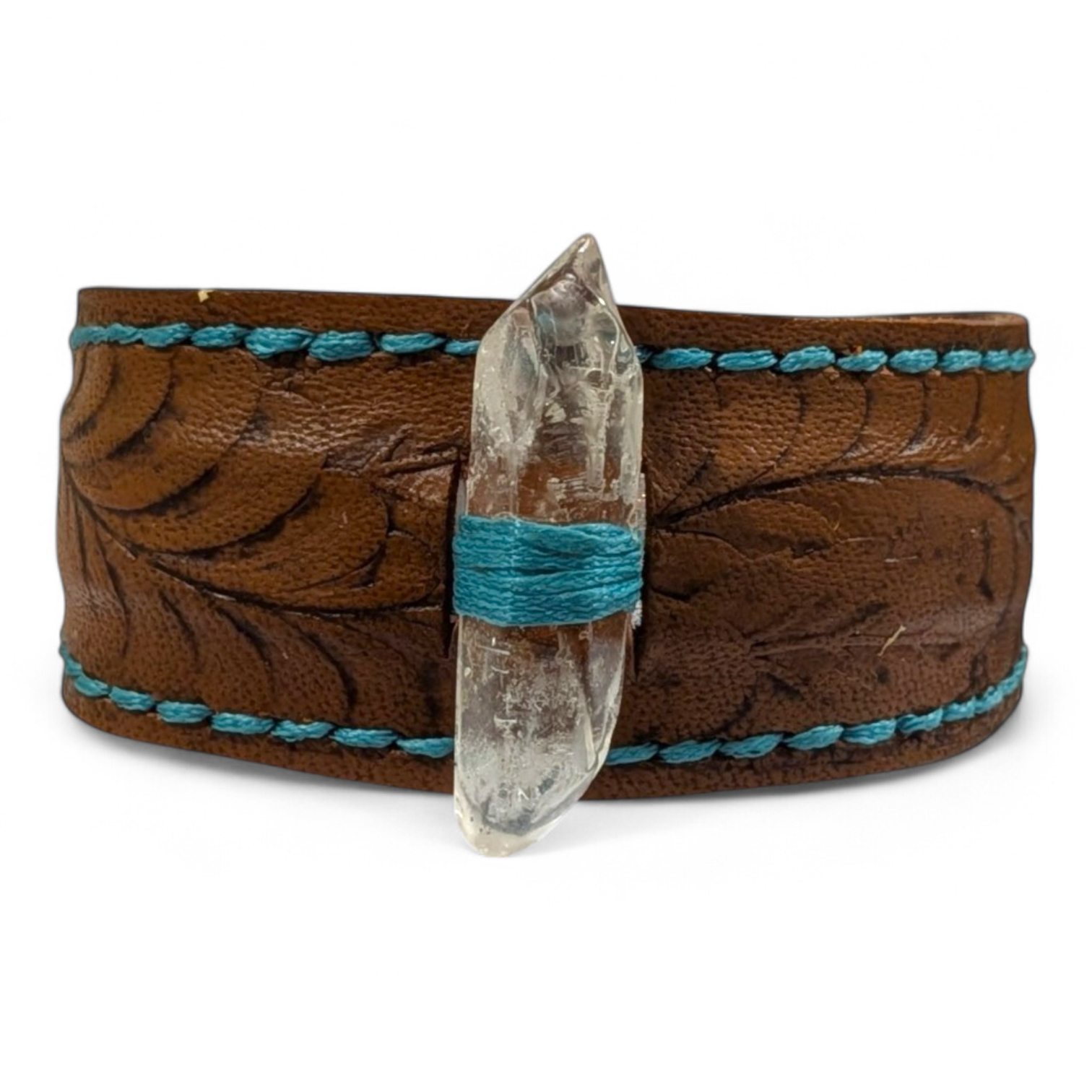 Leather Crystal Cuff