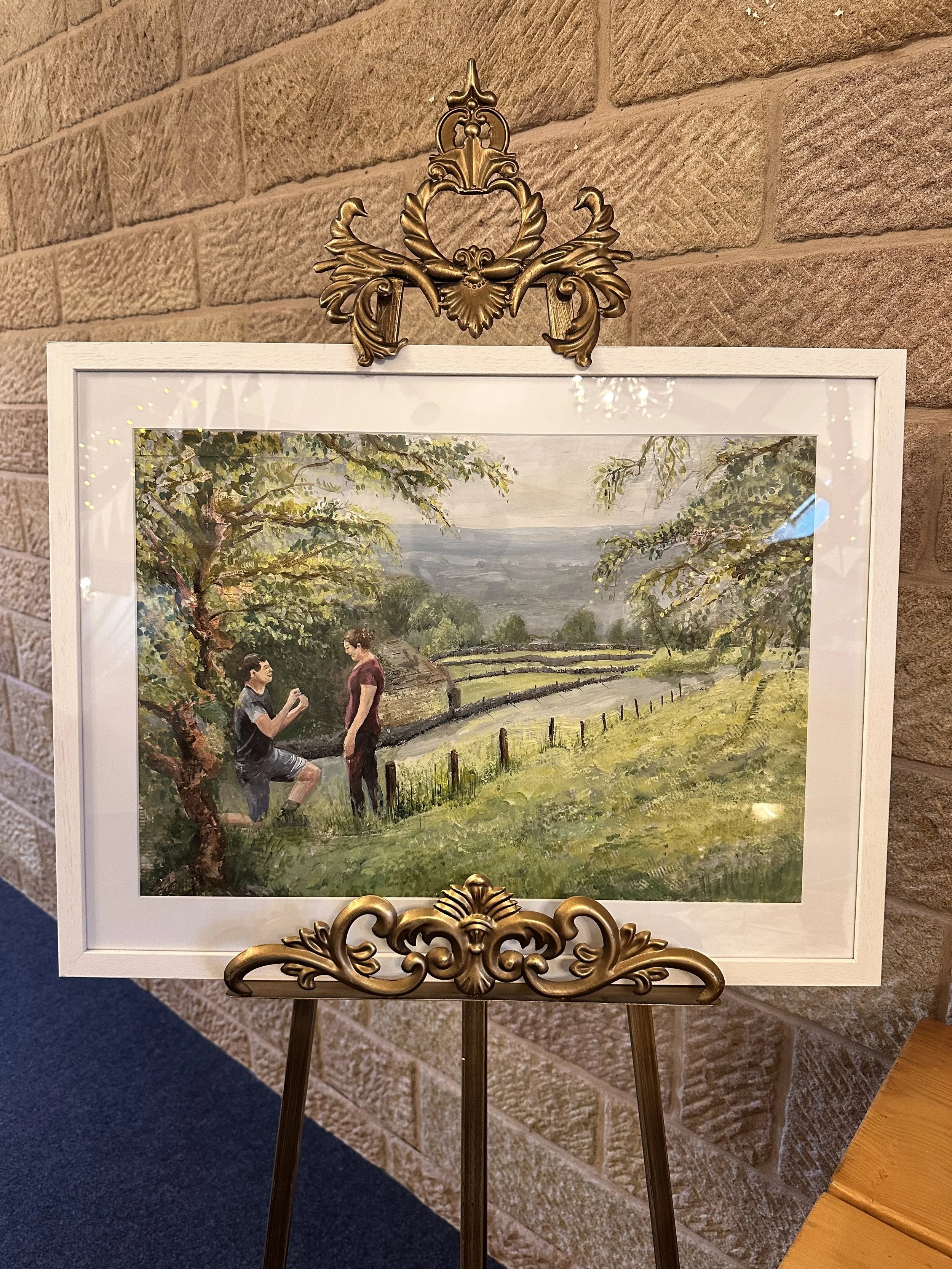 Bespoke Painting Commission Engagement proposal | Evie's Easel