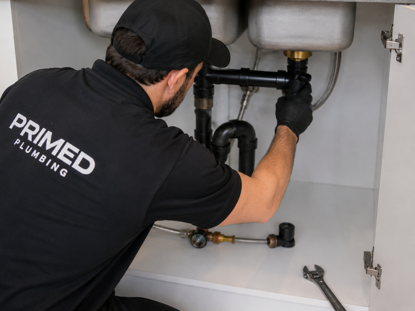 Cairns plumber doing plumbing maintenance fixing leaking sink northern beaches