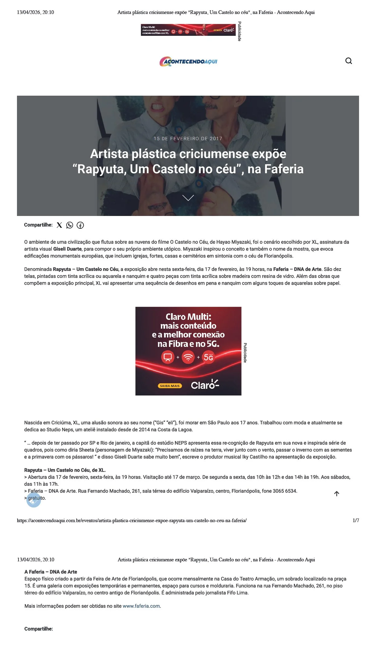 ACONTECENDO AQUI