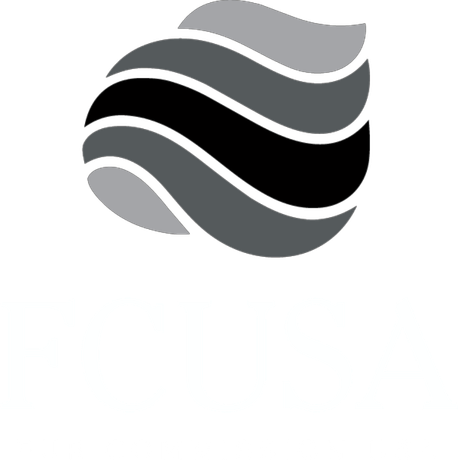Logo of FCUSA with a stylized spherical design and the text "FUR COMMISSION USA"