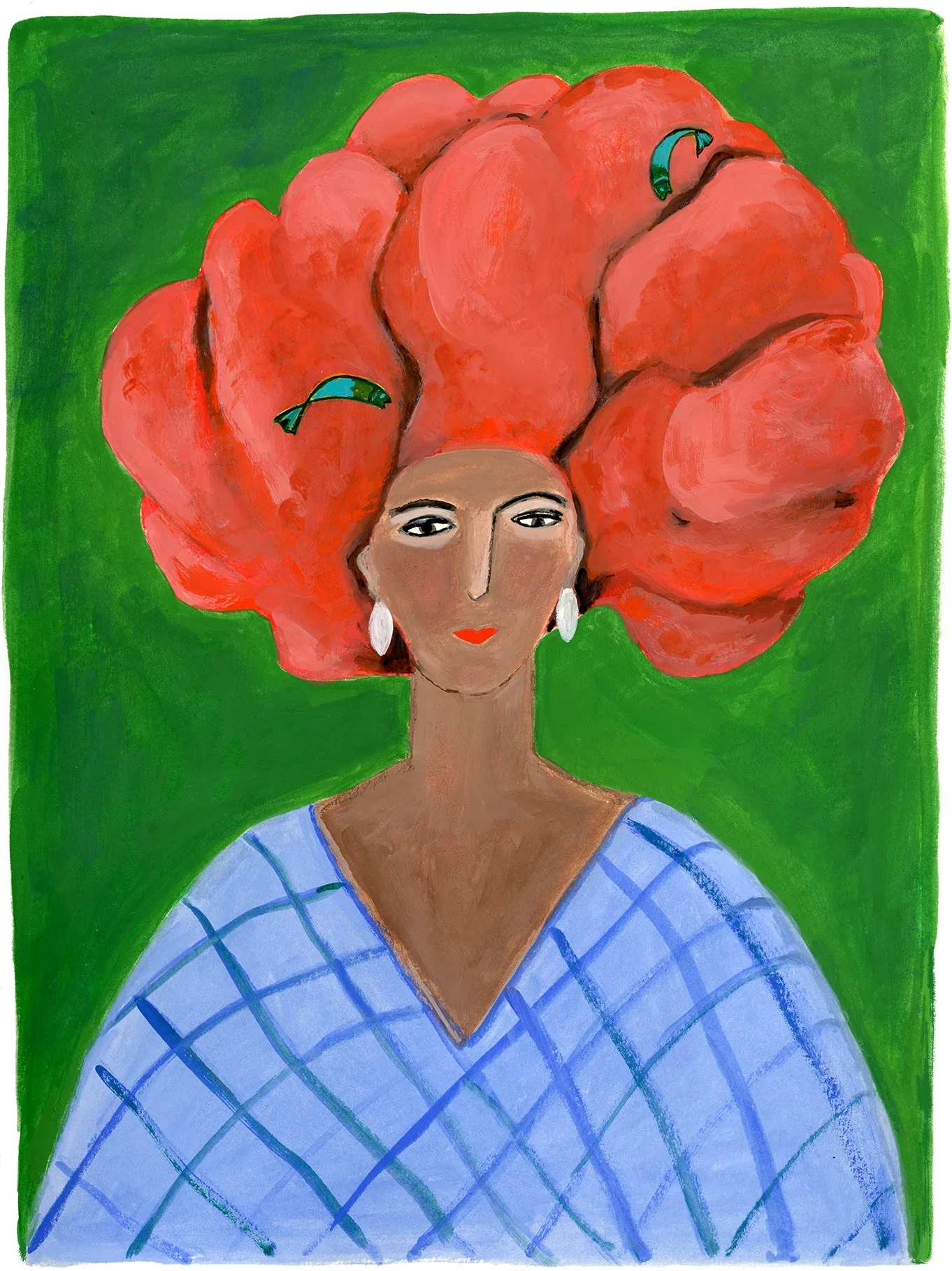 Coral hairdo