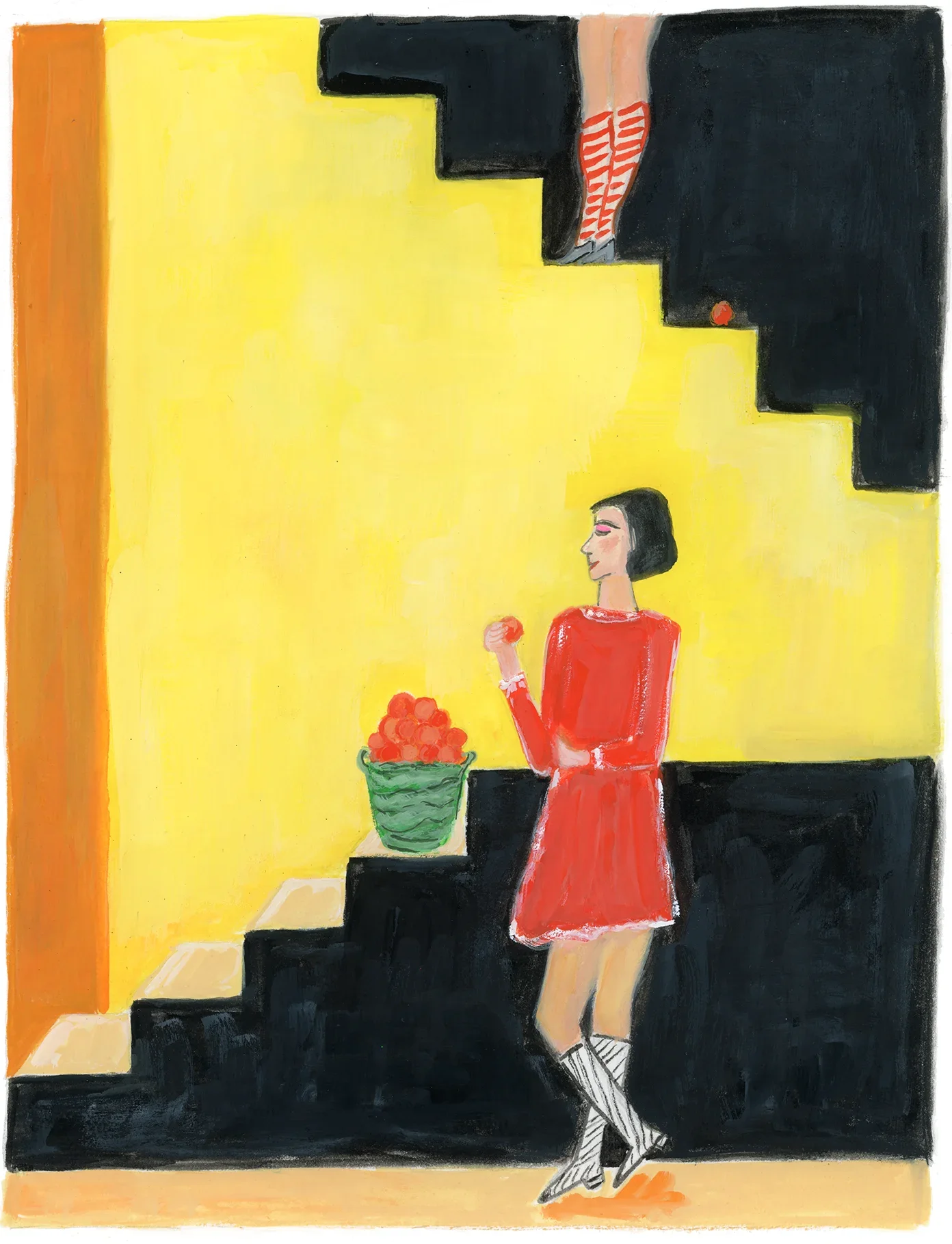 Apples and stairs