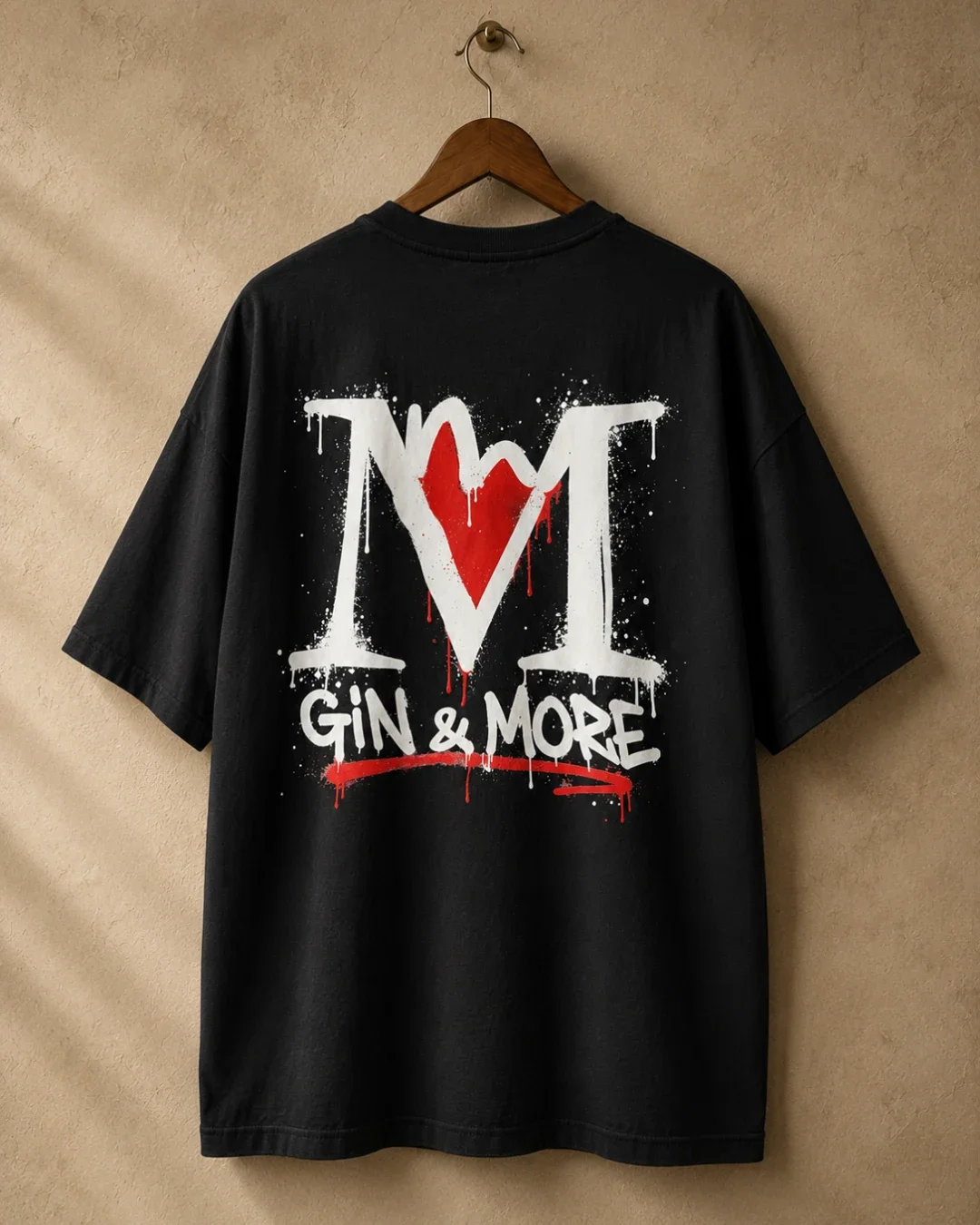 T-Shirt Gin&More Nera Regular - Logo Streetwear
