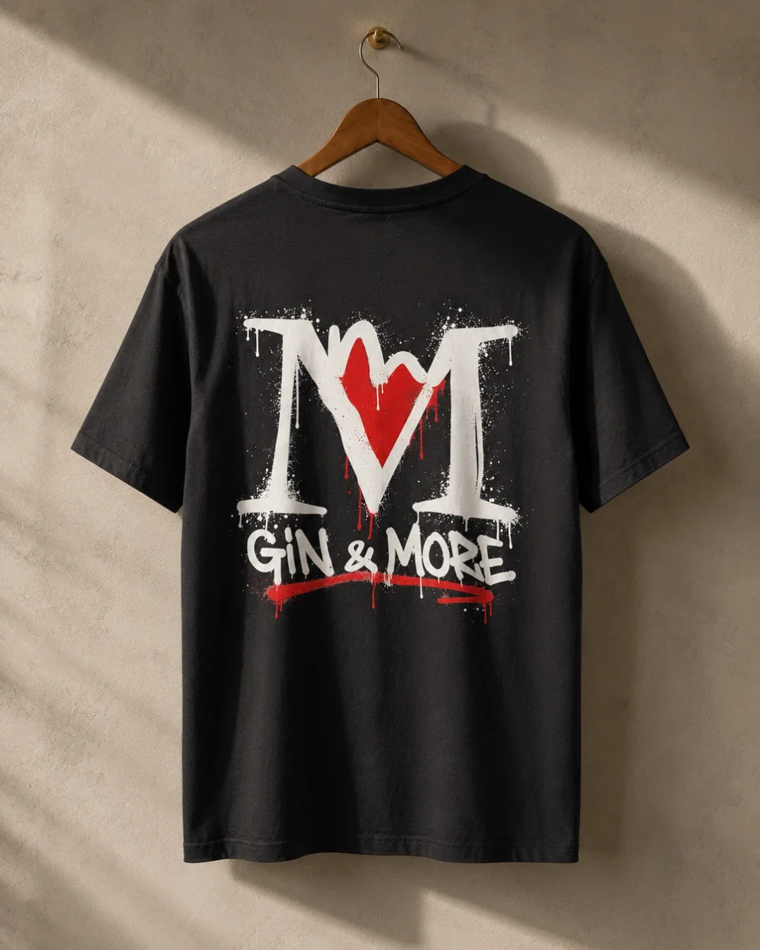 T-Shirt Gin&More Nera Oversize - Logo Streetwear