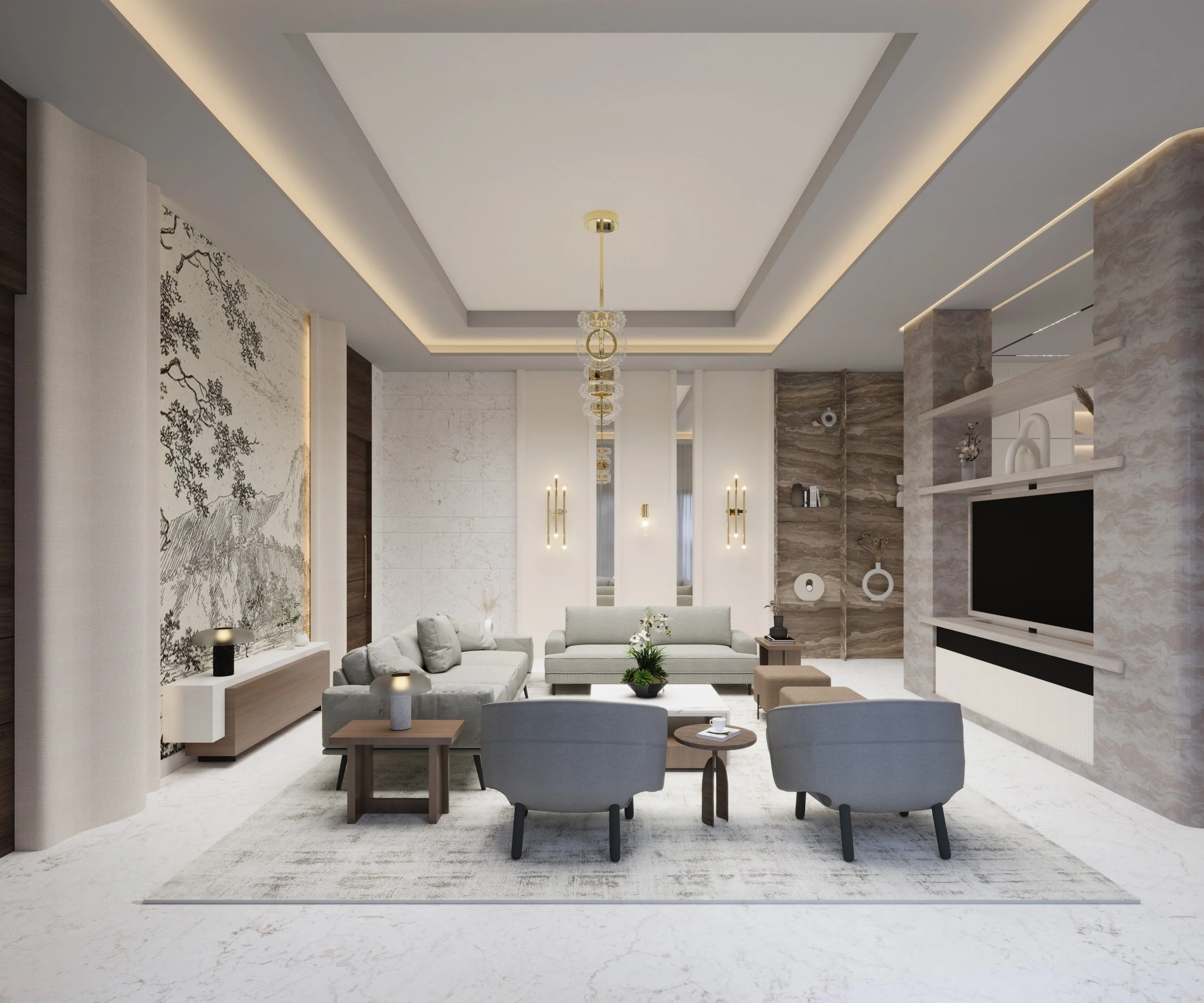Interior designer Leeds modern living room design