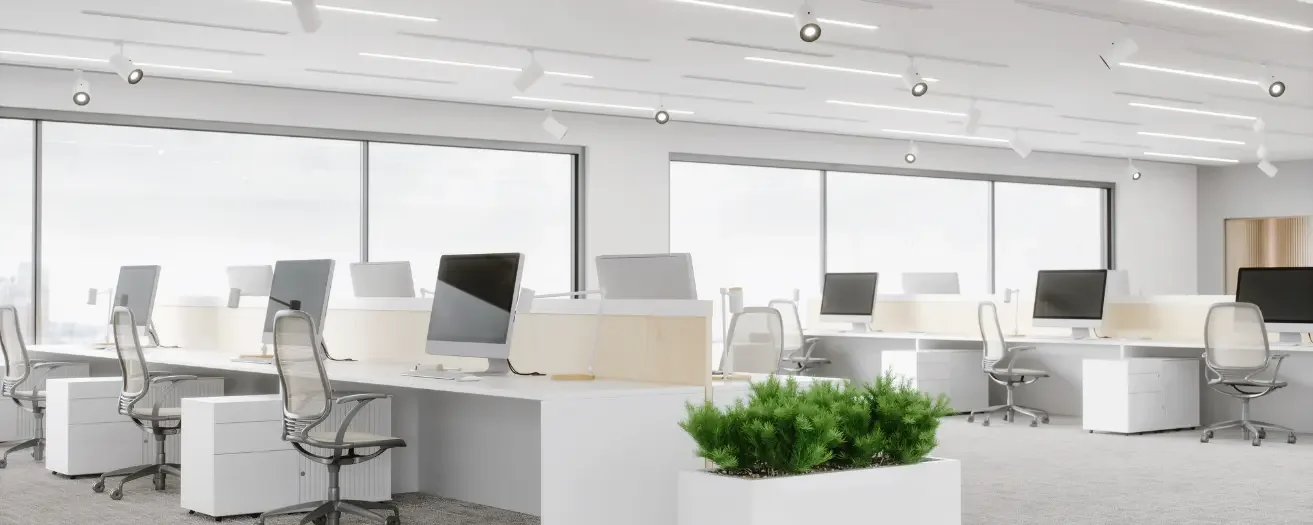 Office cleaning service maintaining a clean, organized, and professional workspace environment.