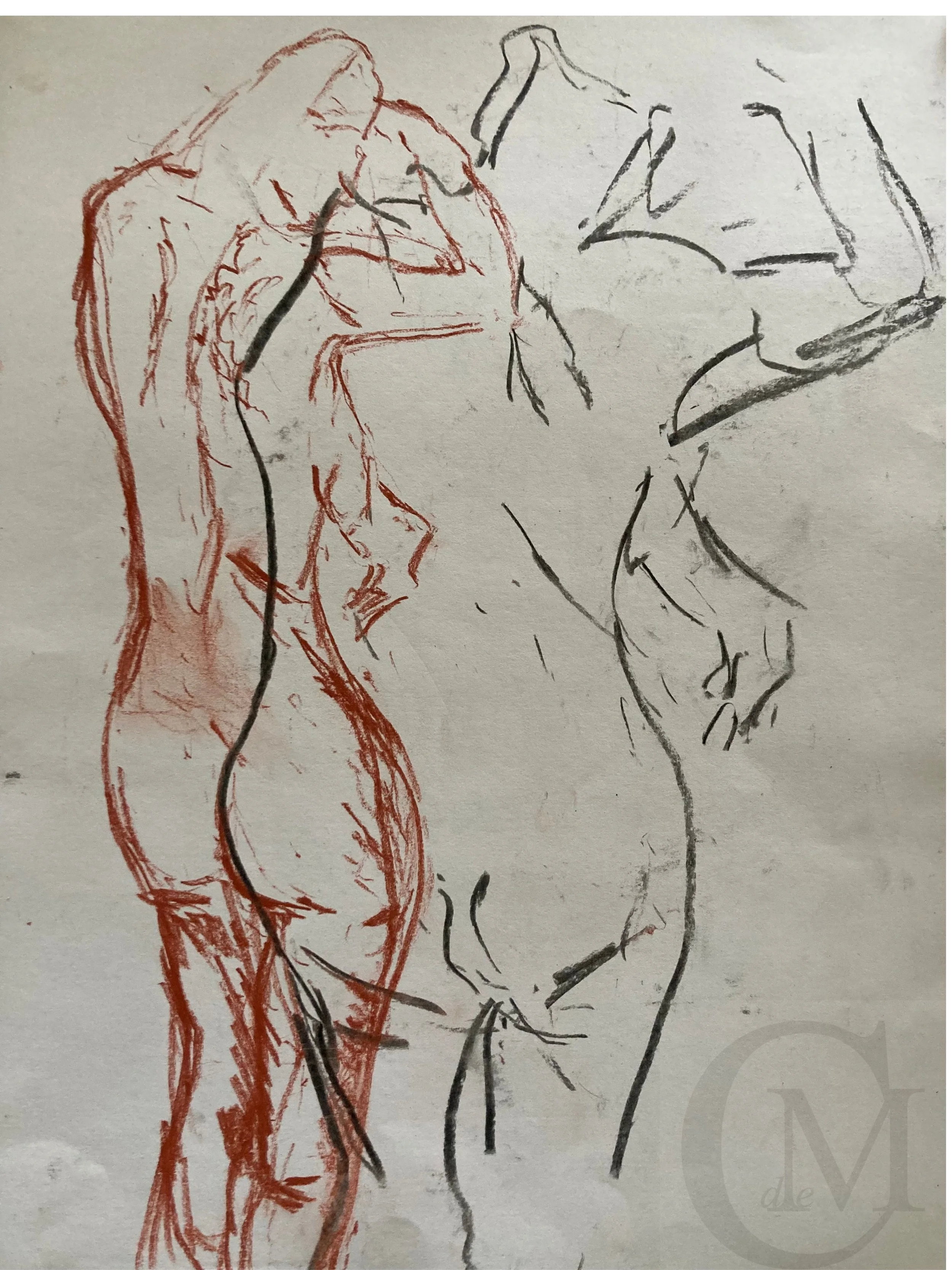 Two Figures? Signed, limited edition glicée print.