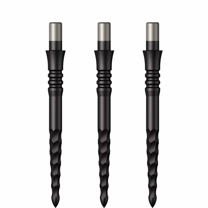 Mission Sniper Points Steel Tip - Precision Spare Points - Lunar FS - Black