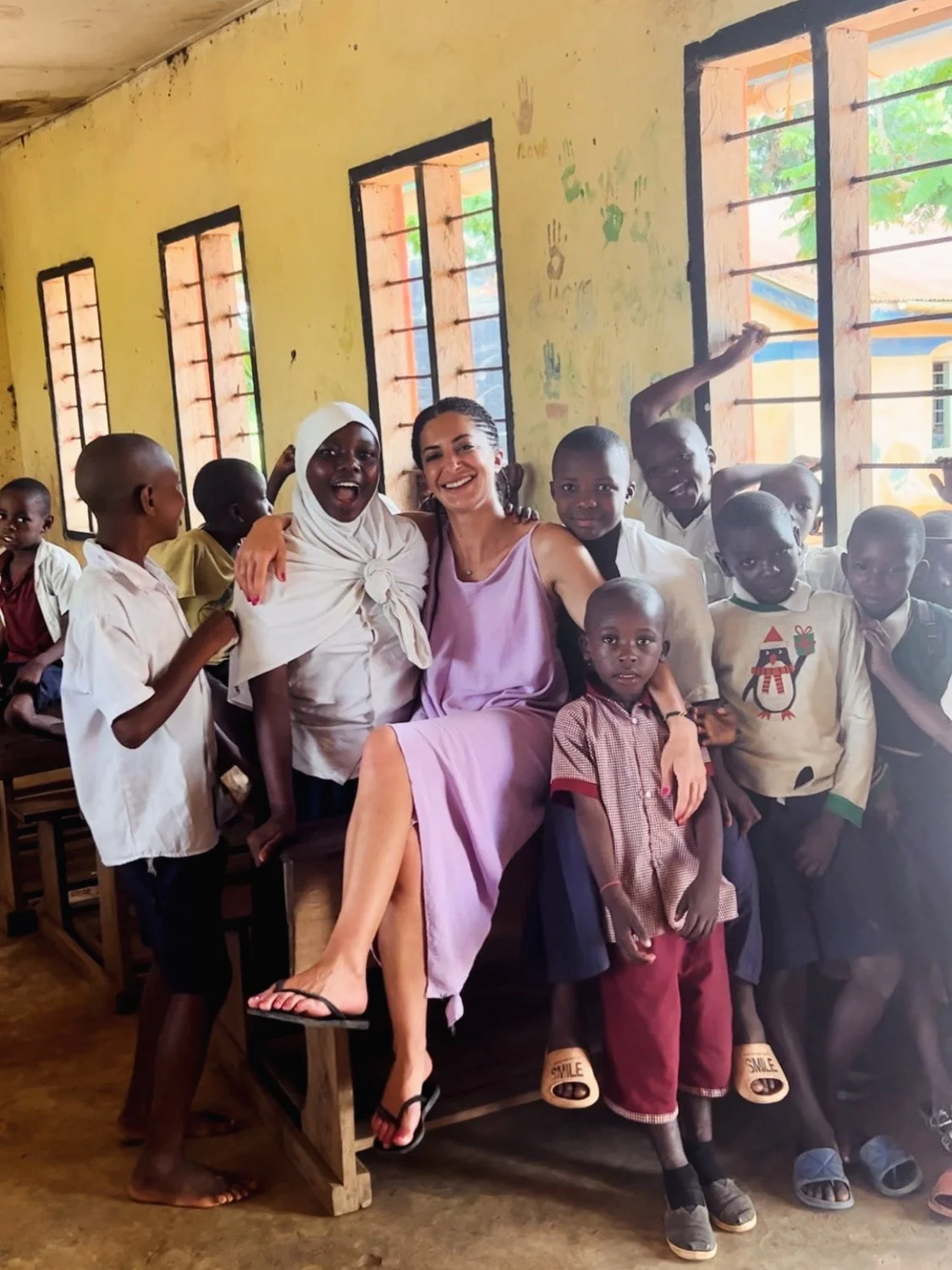 Children in a local classroom in Tanzania