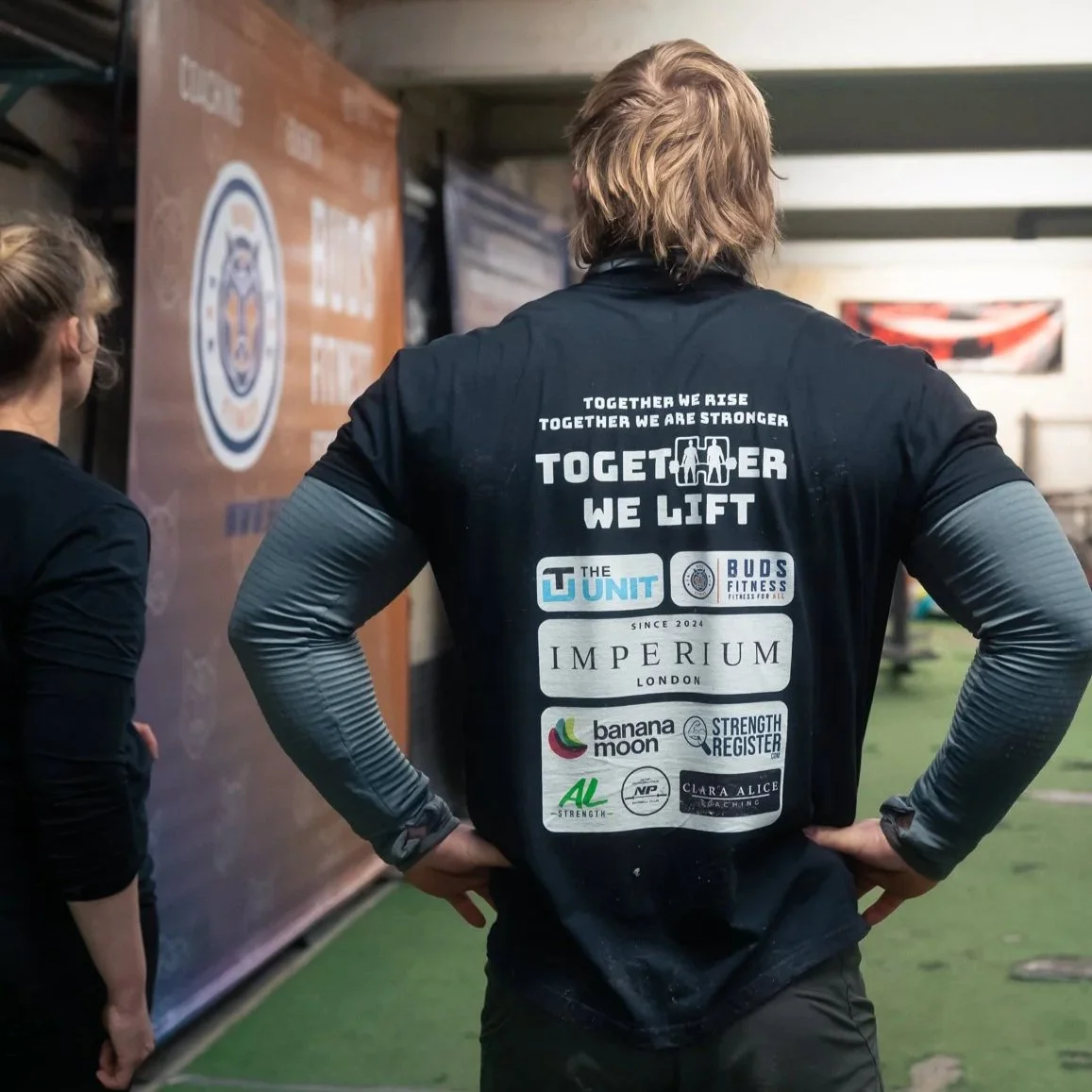 Together We Lift t shirt, rear design