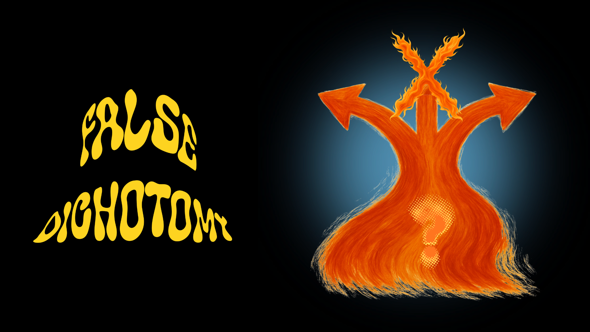 A graphic with the text 'FALE SIGHTOTS' in yellow stylized letters on a black background. To the right, there is an illustration of a volcano with three ascending arrows, with the middle arrow on fire and a dotted yellow question mark emerging from the erupting volcano.