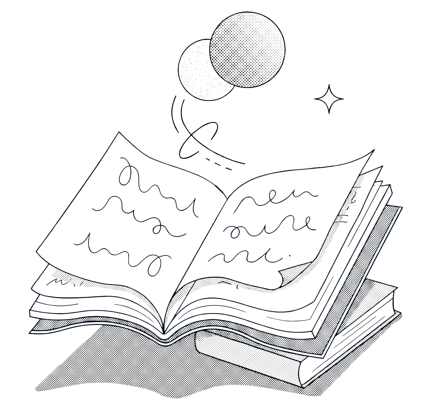 Illustration of an open book