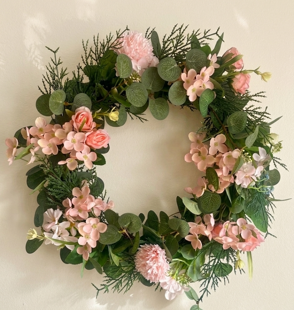 Aurora Fenella | Luxury Blush Pink Artificial Wreath