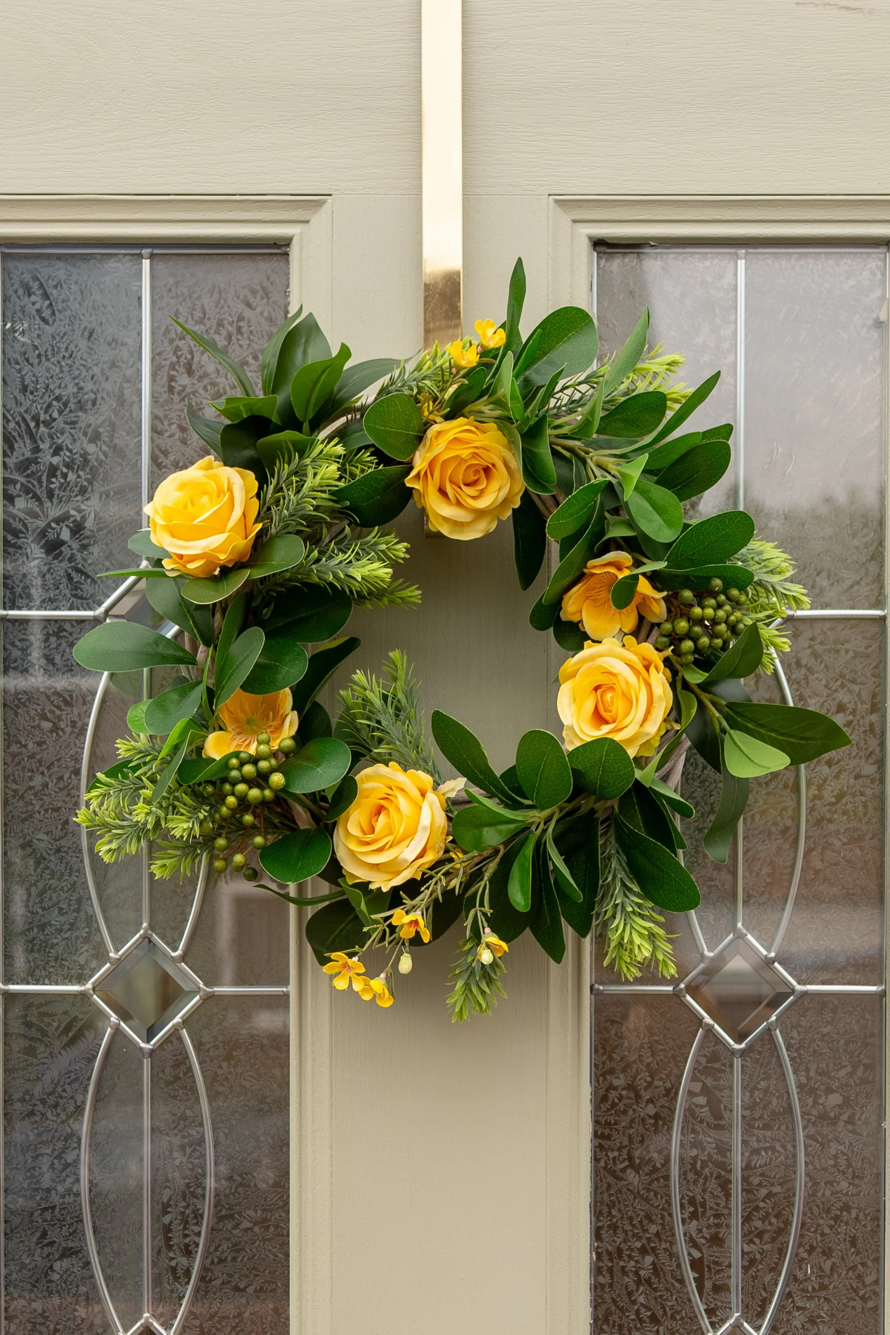 Aurora Marigold | Golden Yellow Rose Wreath