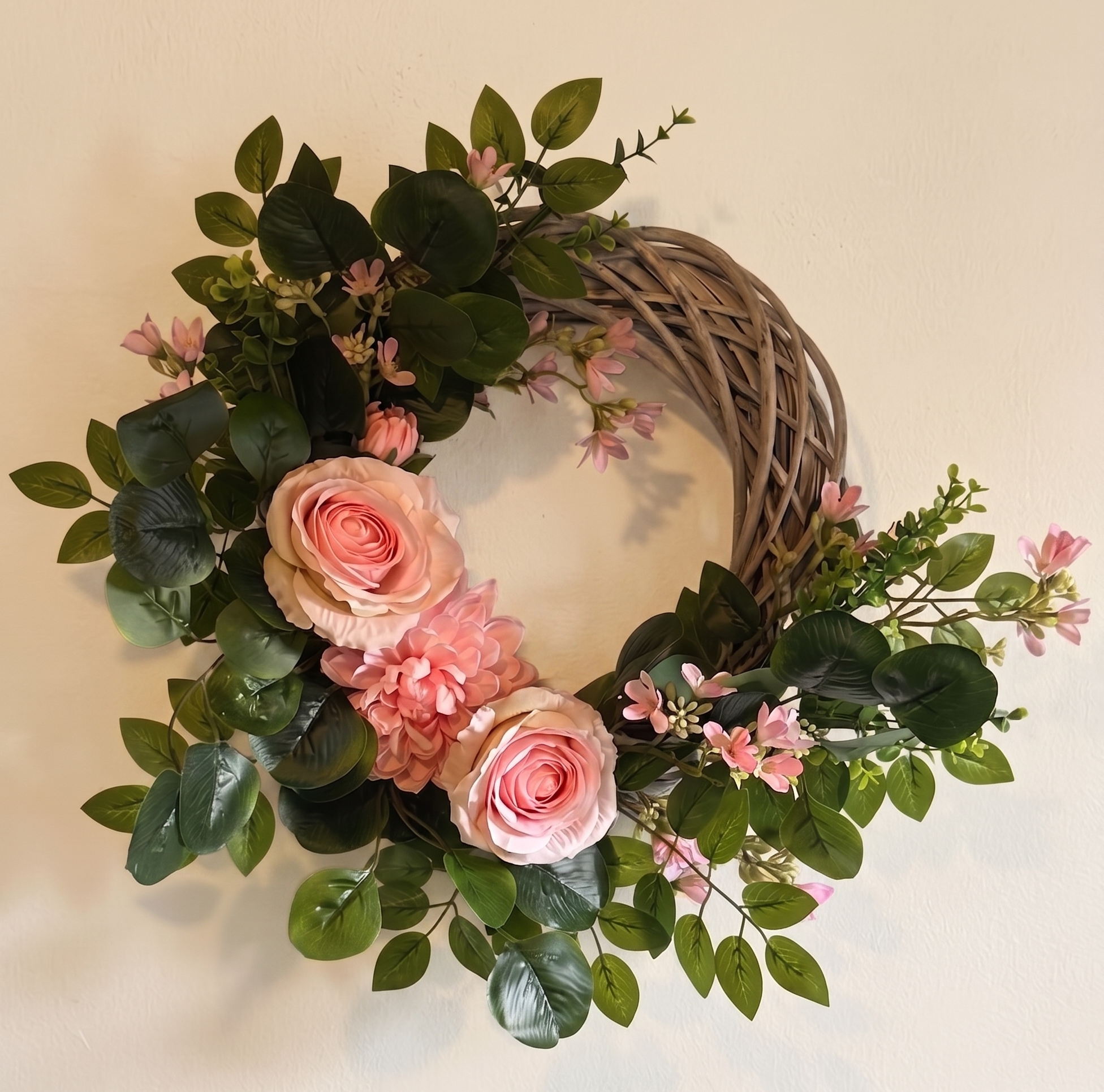 Aurora Maeve | Luxury Blush Rose Artificial Door Wreath