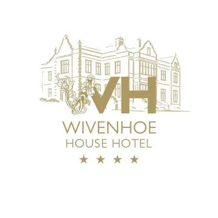 Logo of Wivenhoe House Hotel featuring an illustration of a large historic house, with the text "Wivenhoe House Hotel" and four stars below.