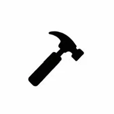 Silhouette of a hammer