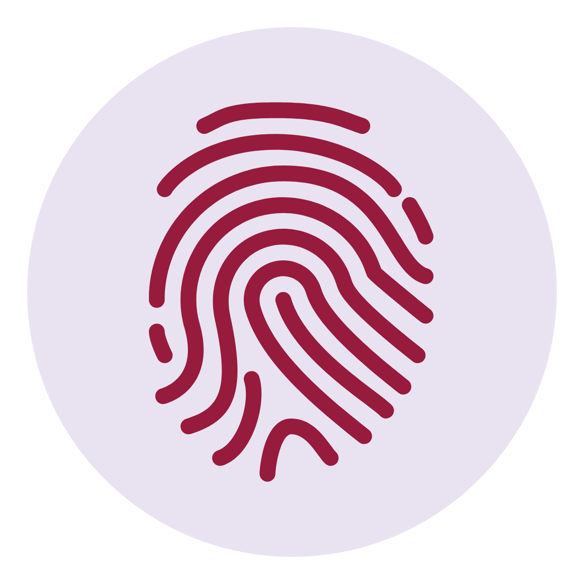 A minimalistic illustration of a finger print