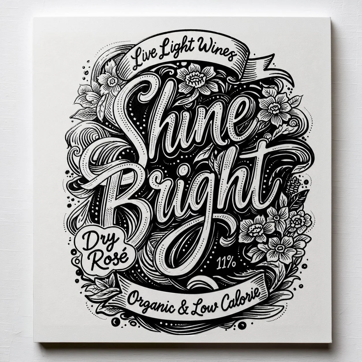 Live Light Wines  -  Illustration