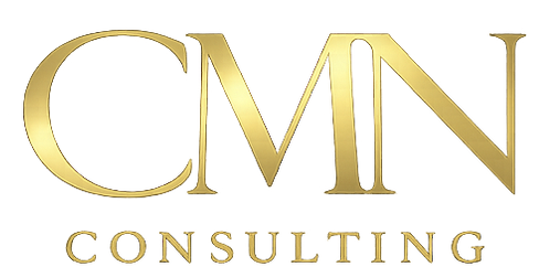Gold-colored logo with large initials 'CMN' and the word 'Consulting' underneath.