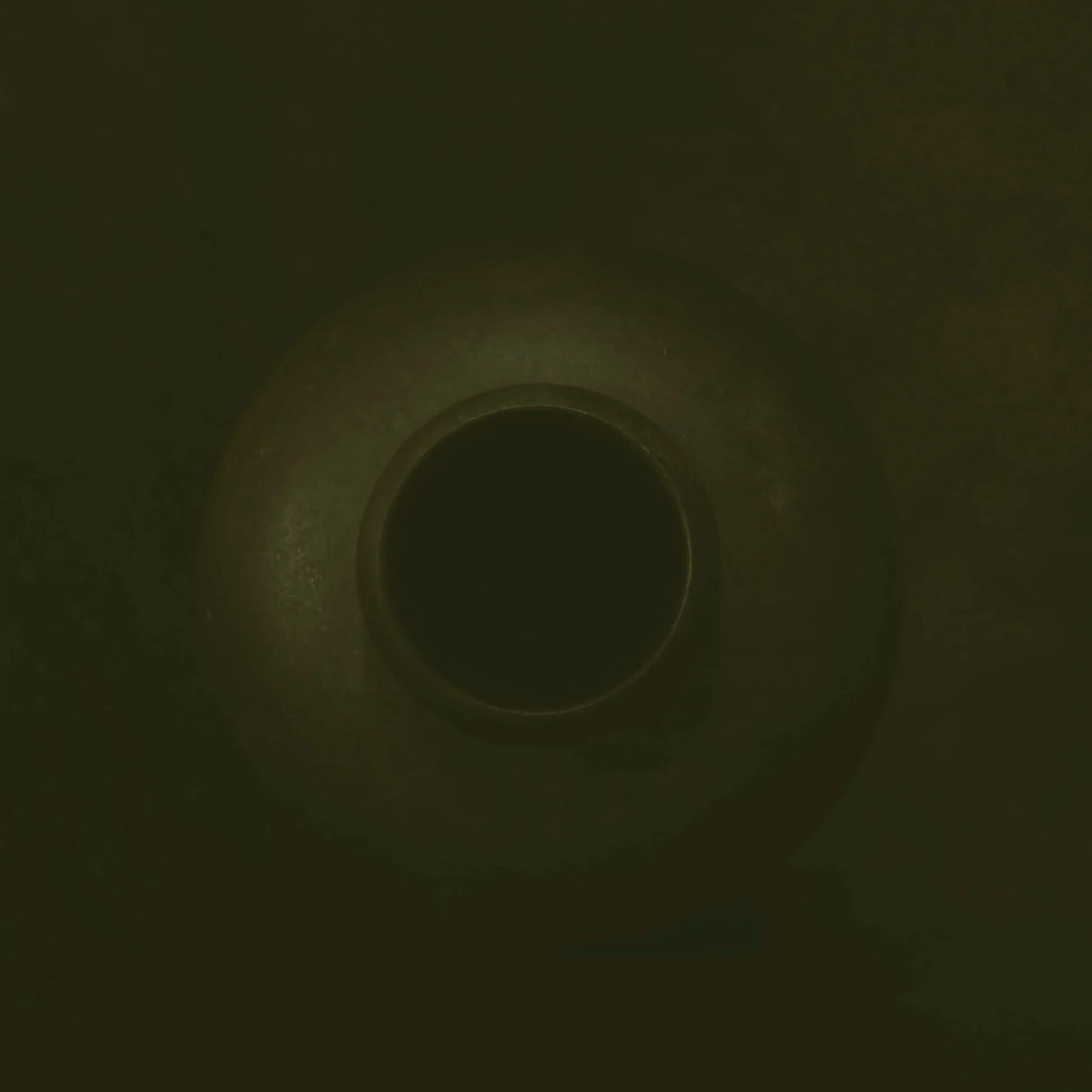 A dark, circular tunnel or pipe with a smooth, curved interior.