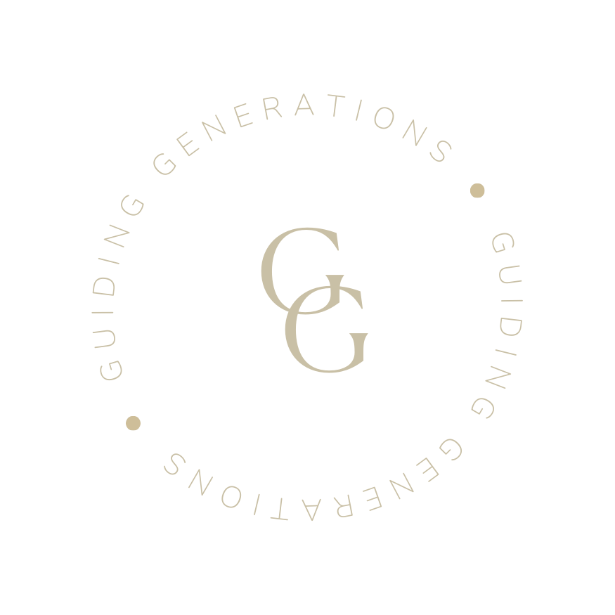 Circular stamp logo of Guiding Generations