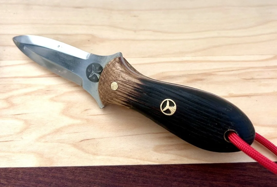 010 - Model One Oyster Knife - Bourbon Barrel Stave - My Old Kentucky Home
