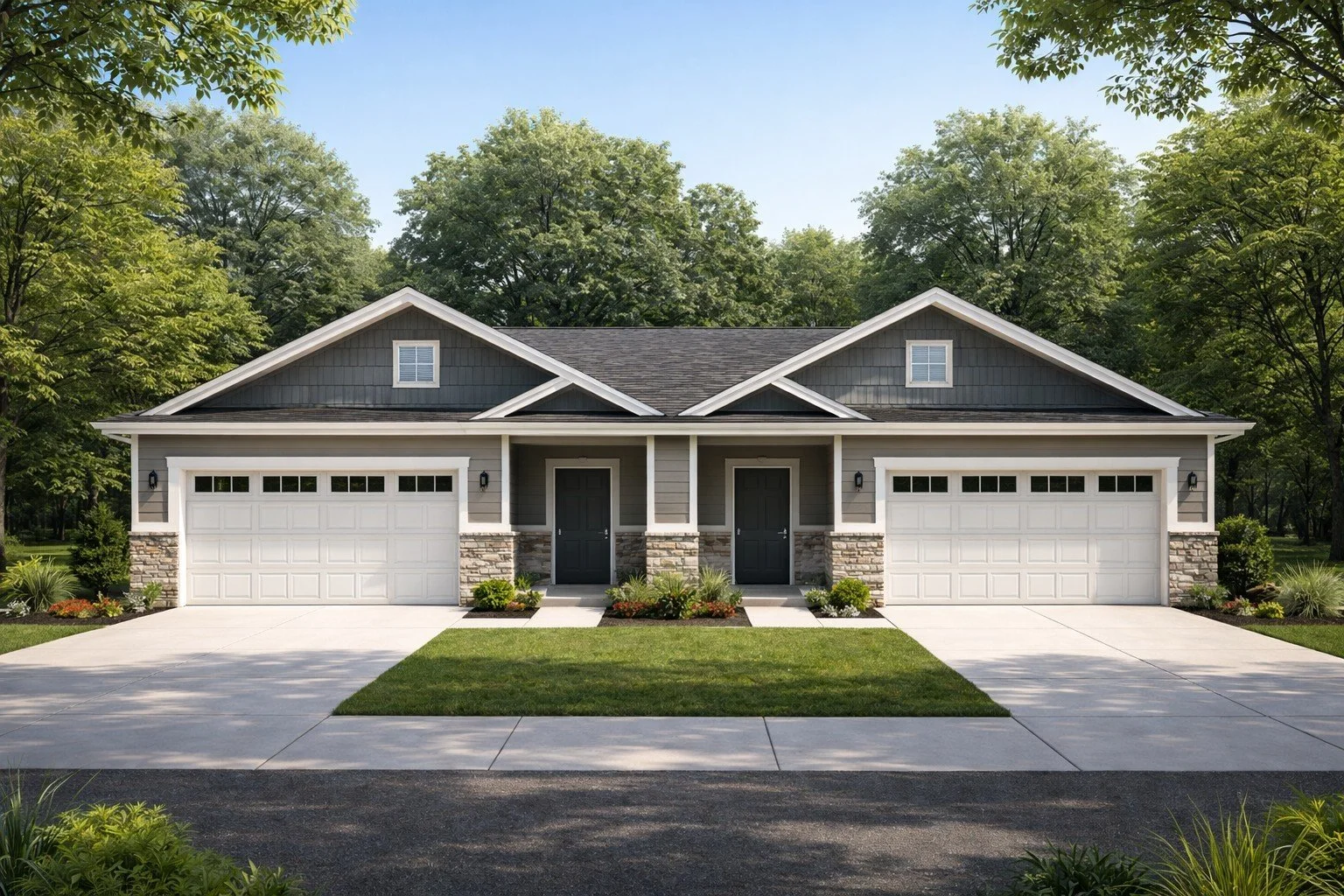 Fairway Cliffs one-story ranch-style duplex rental homes