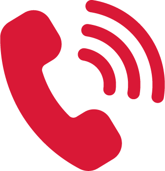 Icon of a red telephone receiver with Wi-Fi signals indicating call connectivity.
