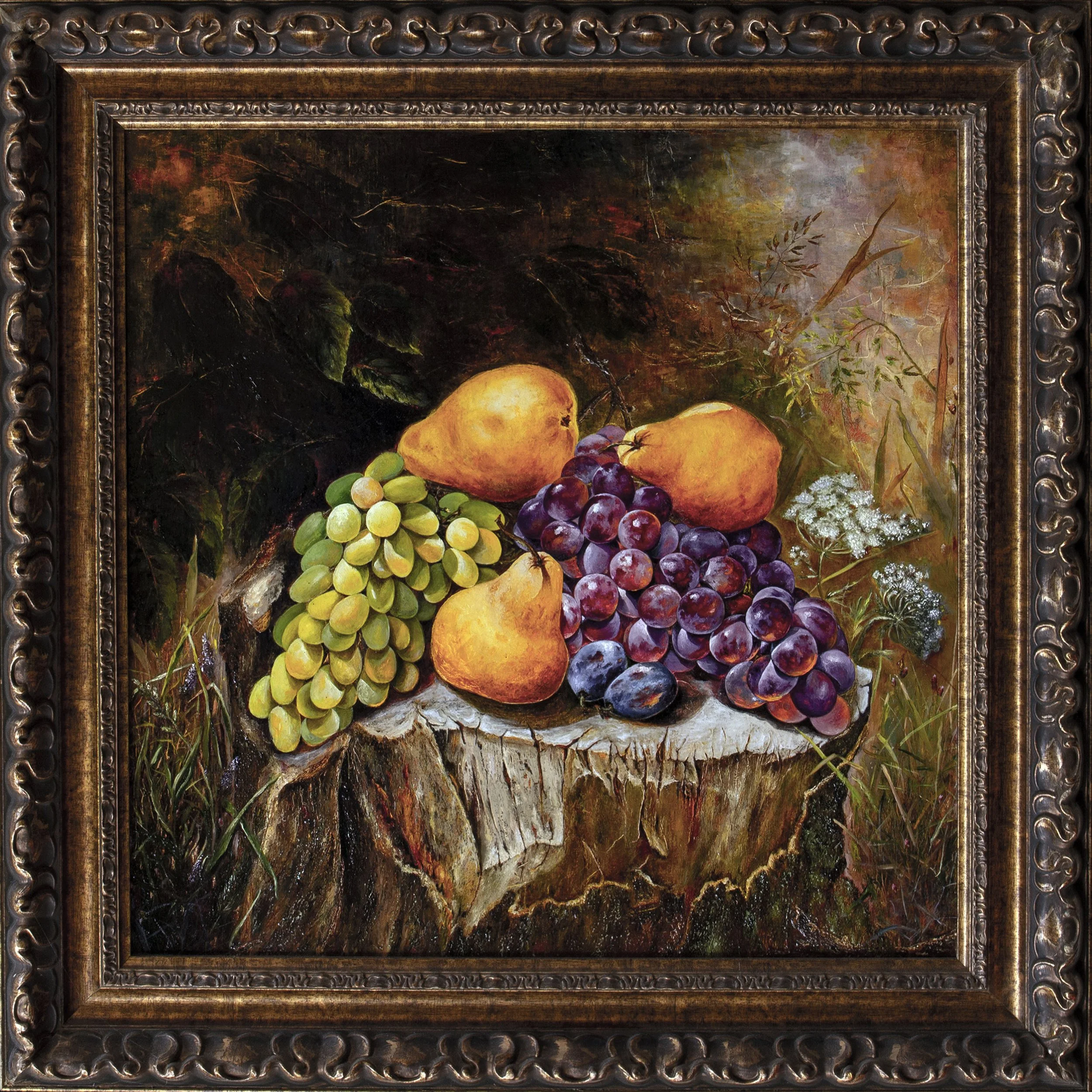 Grapes and Pears on an Old Stump