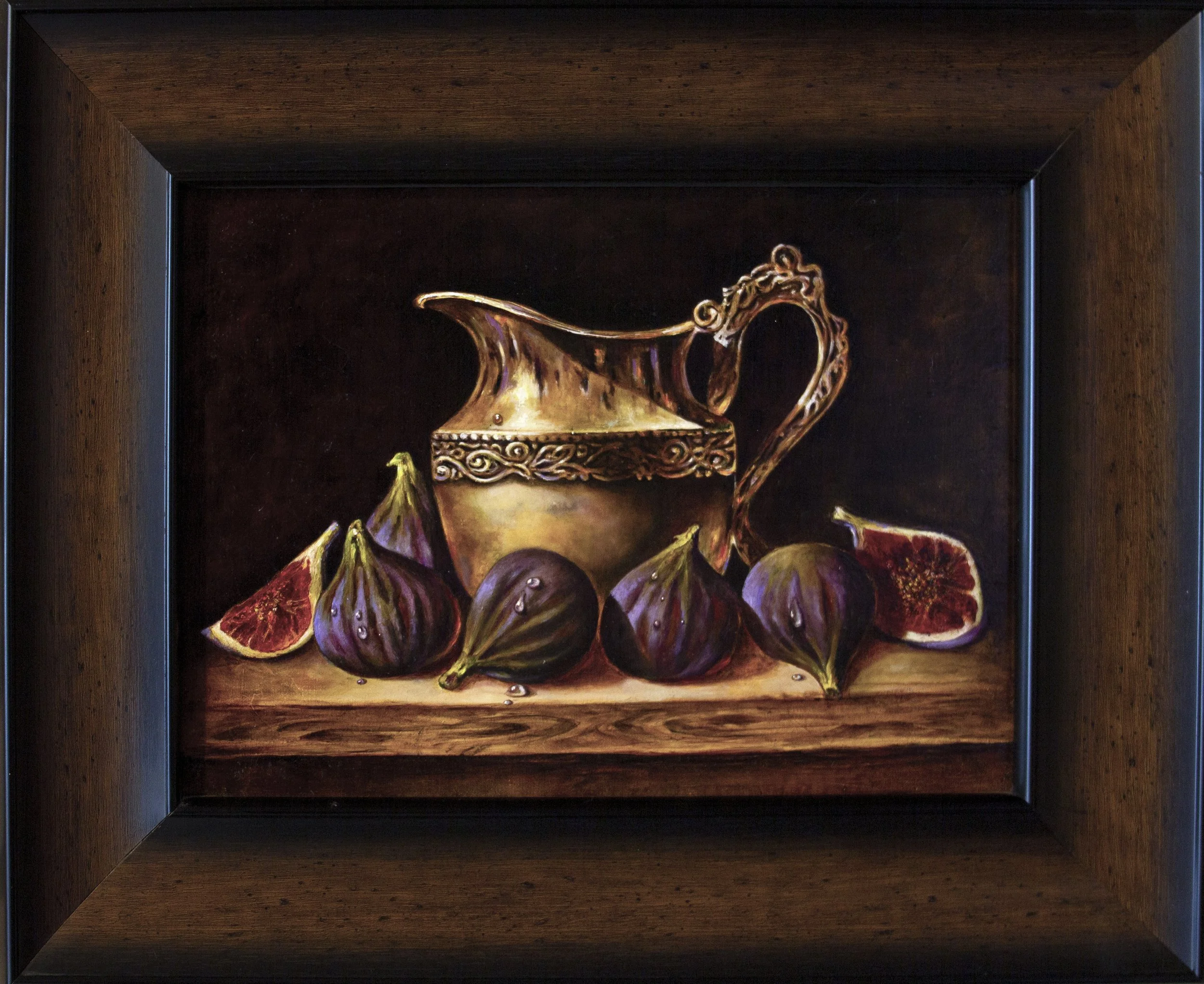 Still Life with Fig and Copper Jug
