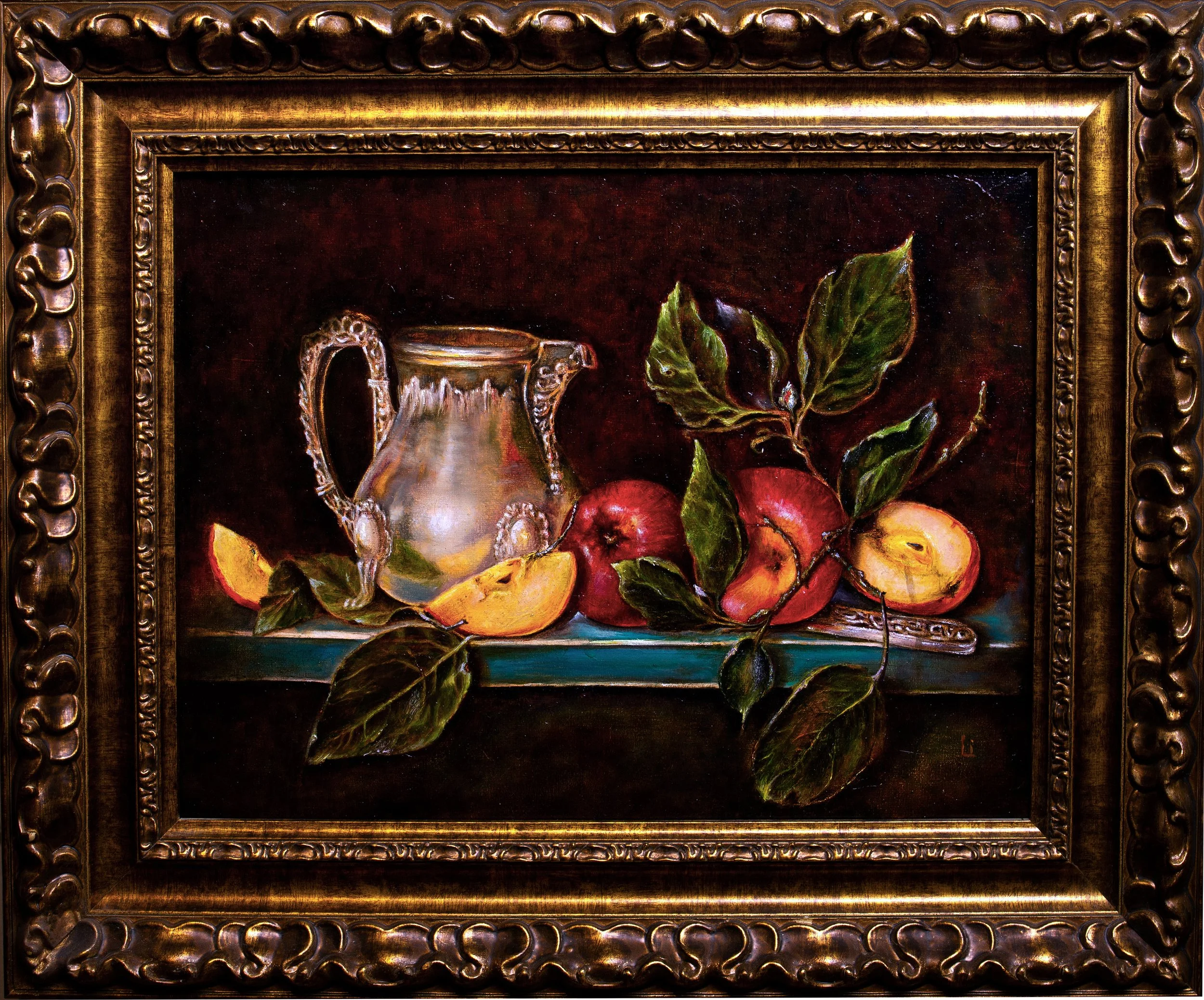 Silver Jug with Apples
